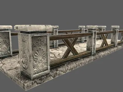 bridge 4 stone Low-poly 3D model