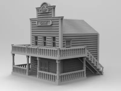 Alamo Bank - by WOW Buildings - 3D Printable STL 3D print model