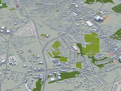 York Pennsylvania USA Low-poly 3D model