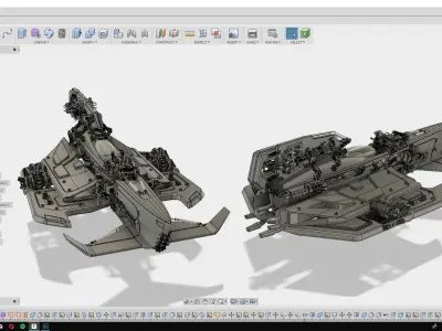 Sci-Fi Spacecraft 3D Printable  3D print model