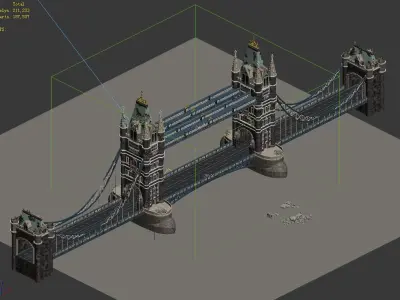 Sci Fi Building-London Tower Bridge 01 3D model