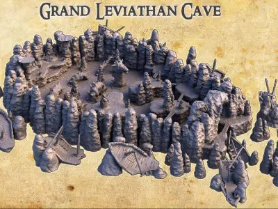 Grand Leviathan Cave - Tabletop Terrain - 28 MM 3D print model