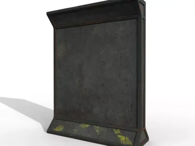 Concrete Wall Barricade Barrier 3D model buy