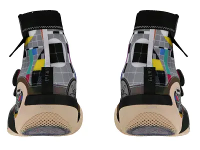 Cyberpunk fashion sneaker 13 Urban Techwear scifi future  3D model