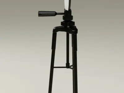 Tripod with Ring Light 3D model