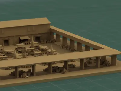 RPG Fantasy Marketplace 3D Print Model 3D print model