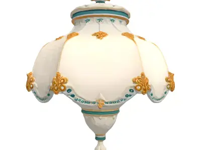 Elegant Vintage Wall Sconce Lamp 3D Model Low-poly 3D model