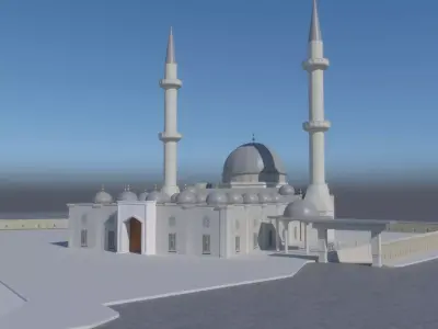 The mosque Low-poly 3D model