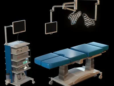 hospital equipment vol 3 - surgical room set 3D model