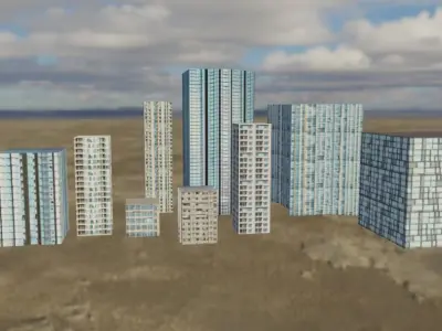 Building Pack 1 Free low-poly 3D model