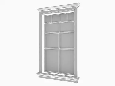 Pavilion Window 4 Low-poly 3D model