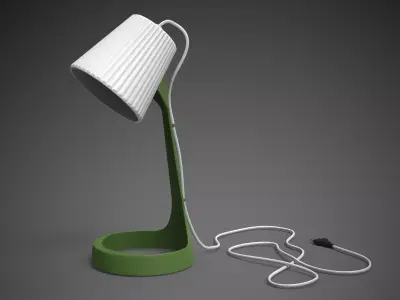 SVALLET work Lamp green white Low-poly 3D model