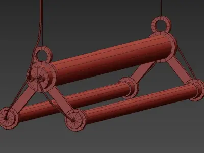 Tubes Suspension Light 3D model