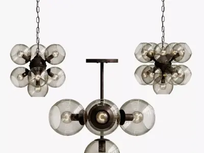 chandelier sphere cumulus glass 3D model