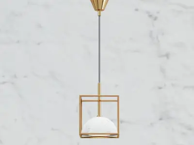 Pendant Light QUATY by Romatti White 3D model