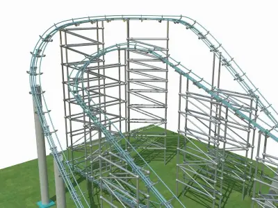 Roller Coaster 1 3D model