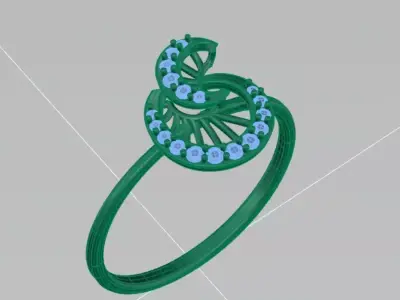 Women solitaire ring  3D print model purchase