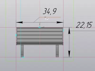 Bench Scale model 1 43 3D print model