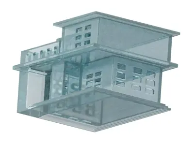 Transparent Cartoon Villa Toy 3D model