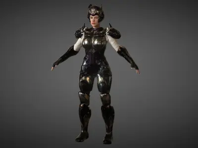 Fiction Woman  Low-poly 3D model