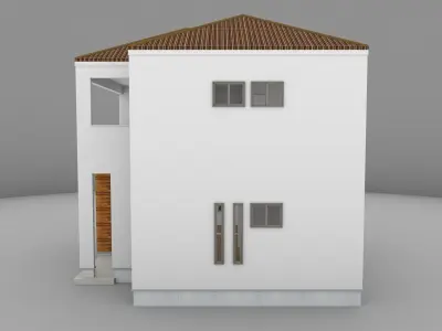 House model for background 03 Low-poly 3D model