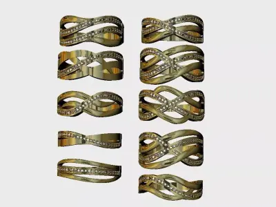 light stone ring 3D print model