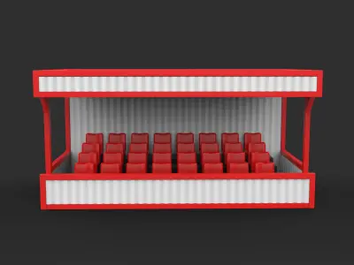 Mobile Tribune Container 3D model