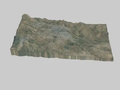 Shimkent City Low-poly 3D model