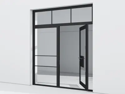 Aluminium door 232 3D model