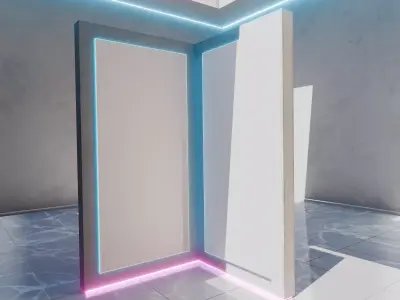 VR Gallery for Product Showcase Low-poly 3D model