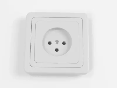 Electrical outlet AC power socket 3d model Low-poly 3D model