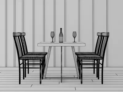 Dining Table - Home Furniture 04 3D model