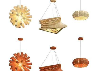 Wood pendant 3D model
