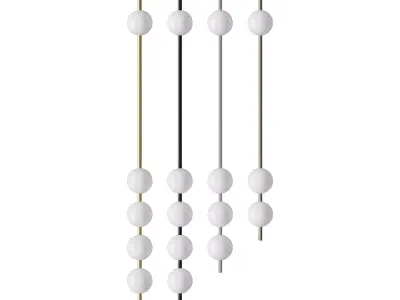 Vertical Balls Wall Lamp 3D model