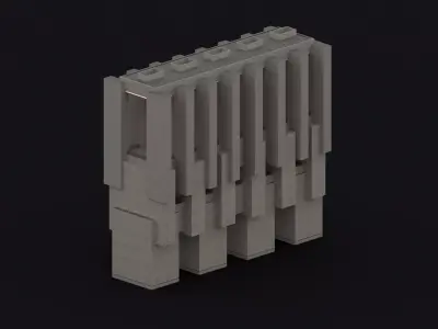 Brutalist Building 01 Low-poly 3D model