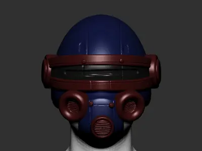 helmet high poly sculpt 3d printable ver 7 3D model 3D model 74