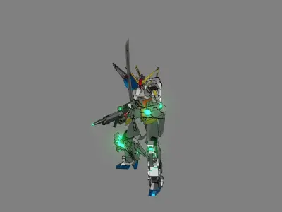 Attacker Gundam 3 3D model