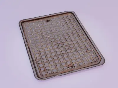 Cover manhole 04 high-poly 3D model