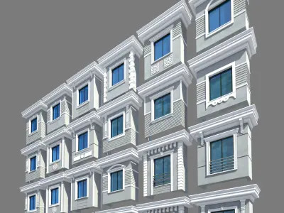 Architectural Window Model Detail  Low-poly 3D model