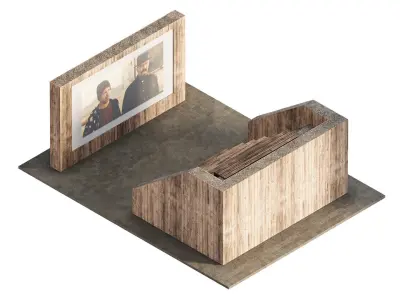 Open air cinema 3D model