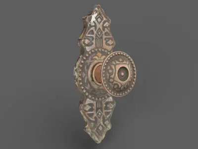 Old Doorknob  Low-poly 3D model