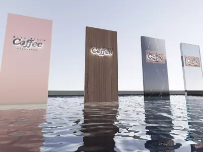 Alex Black coffee logo 3D model