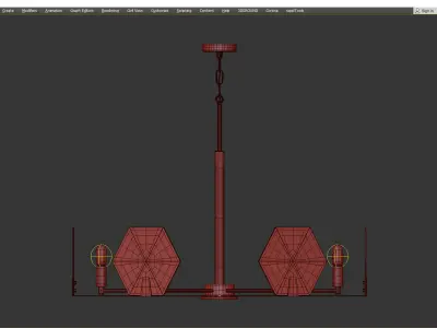 Rae Collection 6 Light Chandelier Low-poly 3D model