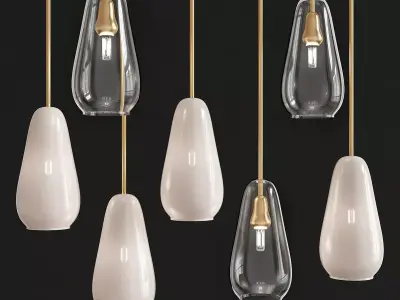 Anoli Pendat and Chandelier 3d model Low-poly 3D model