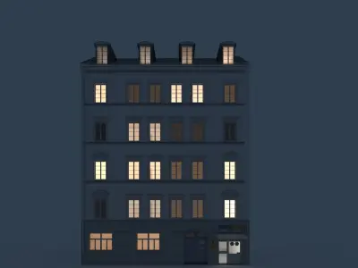 FREE Residential City Building - Row - 08 - Kiosk Free 3D model