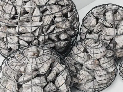 Gabion sphere form 3D model