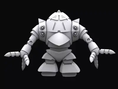 Gundam mobile suit MSM10 model 3D model