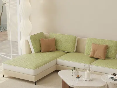 Mid Century interior scene  3D model