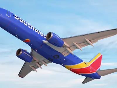  Boeing 737-800 Southwest Rigged with Cockpit and Interior 