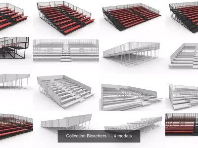 Collection Bleachers 1 3D Model Pack